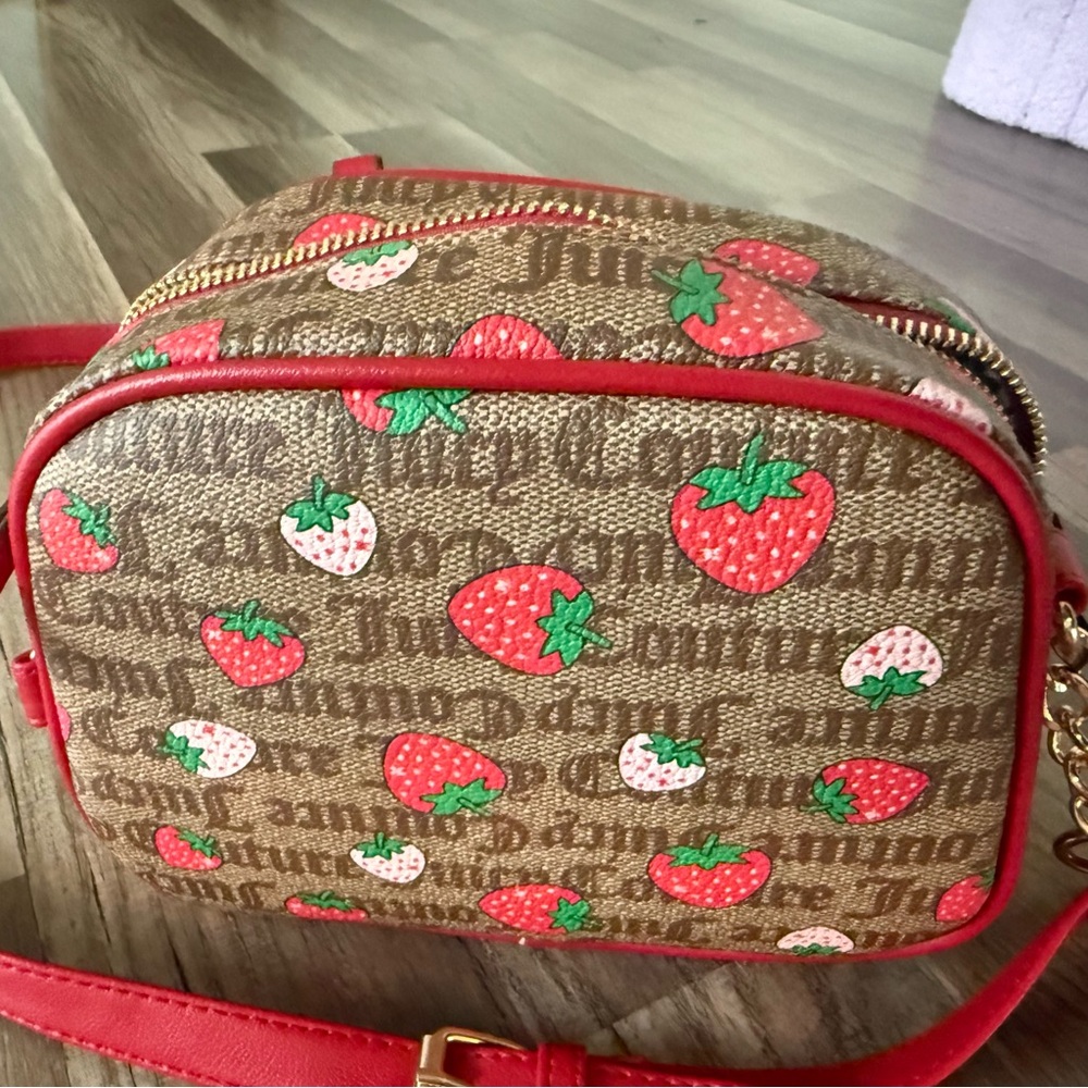 Juicy Couture Red and Brown Strawberry Crossbody Bag - Picture 12 of 16
